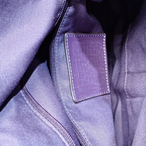 COACH purple and brown signature bag. - Picture 7 of 10